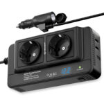 Invertor Auto ValVirtalex 200W–400W, 12V la 230V AC cu Afișaj Digital, 2x USB + Type-C PD