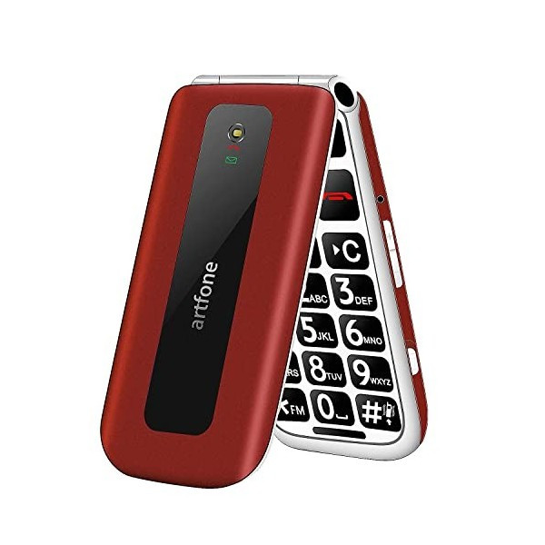 Telefon Mobil Artfone F20 pentru Seniori – Taste Mari, Buton SOS, Încărcare pe Bază, Meniu în Limba Română