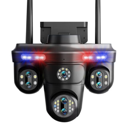 Cameră supraveghere ValVirtalex 4MP Triple Lens cu zoom 10X și vedere nocturnă color