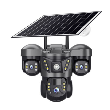 Cameră Supraveghere 4G Solară V380 Solar 3P6C 4G – PTZ 360°, Detecție AI, Autonomie Totală