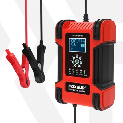 Încărcător baterie auto inteligent 12V 12A / 24V 6A – Redresor 7 trepte AGM GEL LiFePO4 cu funcție Repair