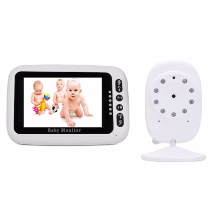 Baby Monitor Video Wireless 4.3″ cu Cameră, Vedere Nocturnă, Audio Bidirecțional și Monitorizare Temperatură
