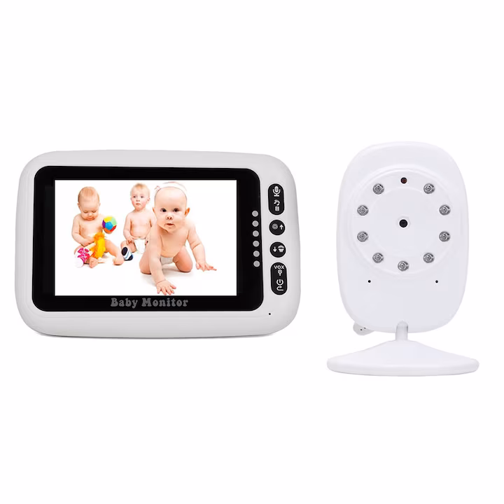 Baby Monitor Video Wireless 4.3″ cu Cameră, Vedere Nocturnă, Audio Bidirecțional și Monitorizare Temperatură Baby Monitor Video Wireless 4.3″ cu Cameră, Vedere Nocturnă, Audio Bidirecțional și Monitorizare Temperatură