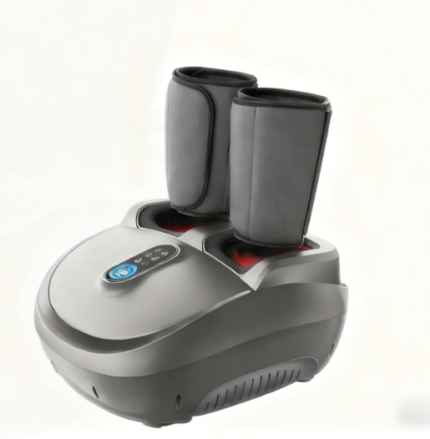 Aparat Masaj Picioare cu Compresie Aer, Role Shiatsu, Încălzire și Telecomandă – 5 Moduri, 9 Intensități